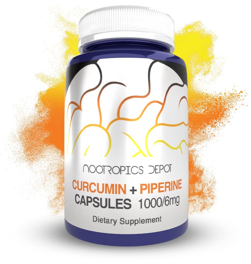 Nootropics Depot Κουρκουμίνη + Κάψουλες πιπερίνης 