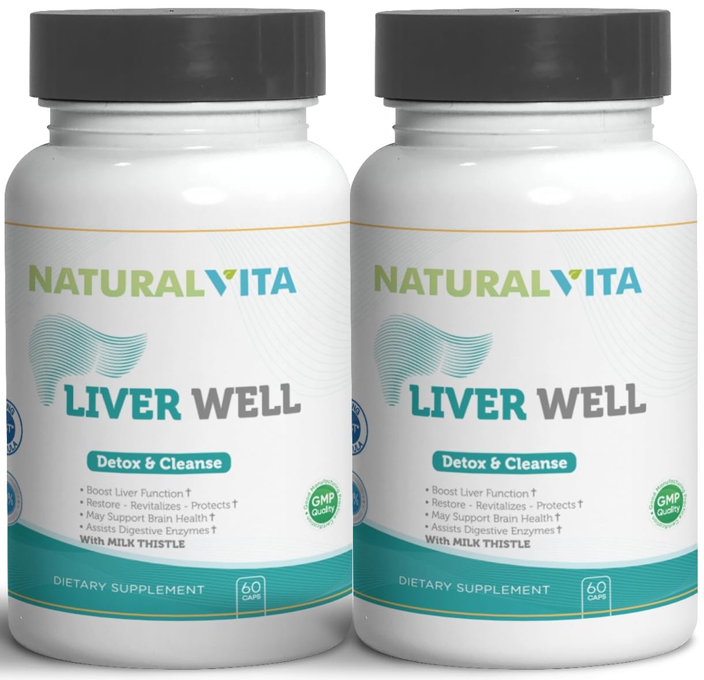 Liverwell (2) Καθαρίστε, Μεταβολική υποστήριξη Dtox - συμπλήρωμα ήπατος για Liverwell Υγεία με εκχύλισμα γαϊδουράγκαθου