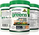 Vital First Daily Greens Superfood Powder 50 Whole Super Foods with Spirulina, Chlorella, Flax Seed, Fiber and Enzymes with Organic Greens - 30 Σερβιέτες