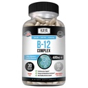 Kaya Naturals B-12 Complex | Multivitamin Supplement for Women & Men Energy and Metabolism Booster | B-Complex Vitamin with Biotin, Choline, Inositol, Folate, and Vitamin C - 30 Capsules