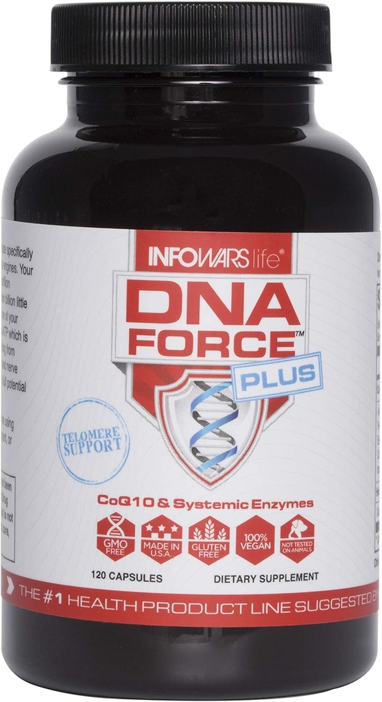 Infowars Life DΝΑ Force Plus (120 Κάψουλες) – Βελτιστοποιητής Ενέργειας με CoQ10 & BioPQQ