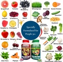 Fruit & Veggie Ολόκληρο το συμπλήρωμα διατροφής - Formated for Seniors for Max Absorption - 90 κάψουλες φρούτων και 90 κάψουλες λαχανικών - 1 σετ