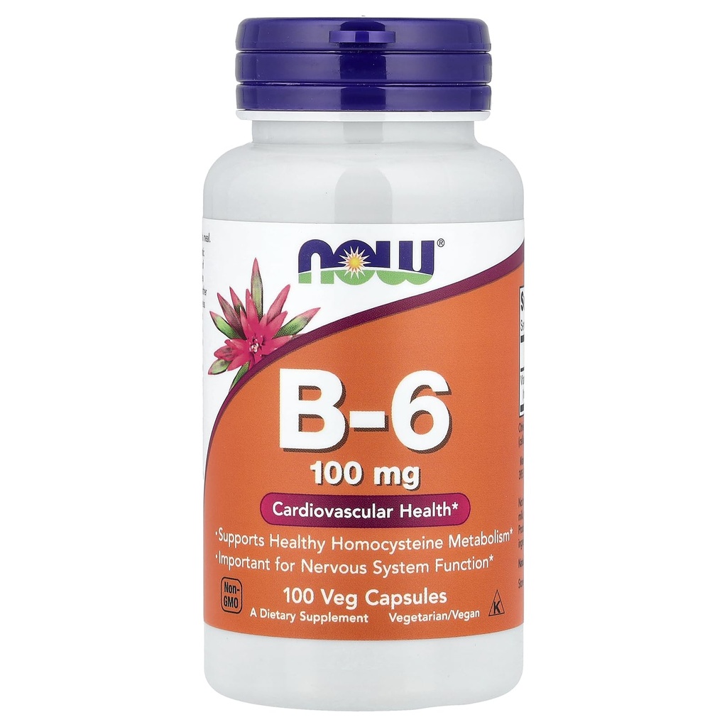 Τώρα τρόφιμα B-6 100mg 100 κάψουλες