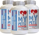 ΑΓΑΠΩ ΤΟ PETS LLC Heart Supplements for Cats - PET Immune Support - Dogs and Cats - Booster - Healthy - Lions Mane for cat - 180 Treats (3 Μπουκάλια)