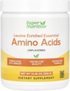 SuperNutrition Leucine Enriched Essential Amino Acids with L-Leucine, L-Lysine, L-Θρεονίνη, και L-Isoleucine, Χωρίς άρωμα, 10,58 oz (300 g)
