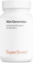 Supersmart - Skin Ceramides - with Zinc - Powerful Skin Hydration, Protection & Care Supplement | Non-GMO - 60 Softgels