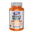 NOW Αθλητική Διατροφή, Αργινίνη & Ορνιθίνη 500/250 mg, Αμινοξέα, 100 κάψουλες Veg
