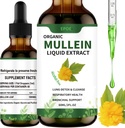 Υγρές σταγόνες με Mullein Leaf, Mullein Drops για Πνεύμονα Βιολογικό Αναπνευστικό Αναπνευστικό Αναμνηστικό Αλκοόλ Δωρεάν, Πνεύμονα Καθαρίστε για Ανοσοποιητική και Αναπνευστική Υγεία Υποστήριξη, Λευκό