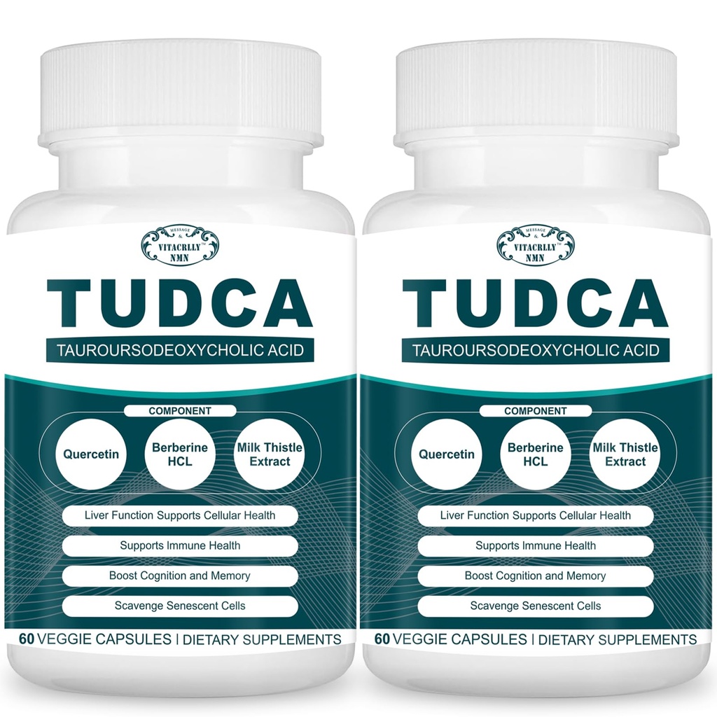 2200MG TUDCA συμπλήρωμα ήπατος - Bile Salts συμπλήρωμα Complex για το συκώτι Detox & Cleanse, Gallbladder Cleanse, Digestive Health 120 κάψουλες