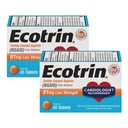 Ecotrin χαμηλής αντοχής επικαλυμμένη ασπιρίνη, NSAID 81mg, 45 αριθμός (2 συσκευασία)