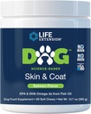Life Extension Dog Skin & Coat - Συμπλήρωμα διατροφής για το υγιές δέρμα και το παλτό – Omega-3 Fish Oil για σκύλους, γεύσεις σολομού, χωρίς τεχνητά χρώματα ή γεύσεις - 90 μαλακά μάσημα