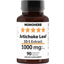 MONOHERB εκχύλισμα φύλλων Artichoke 1000 mg - 90 κάψουλες χορτοφάγων
