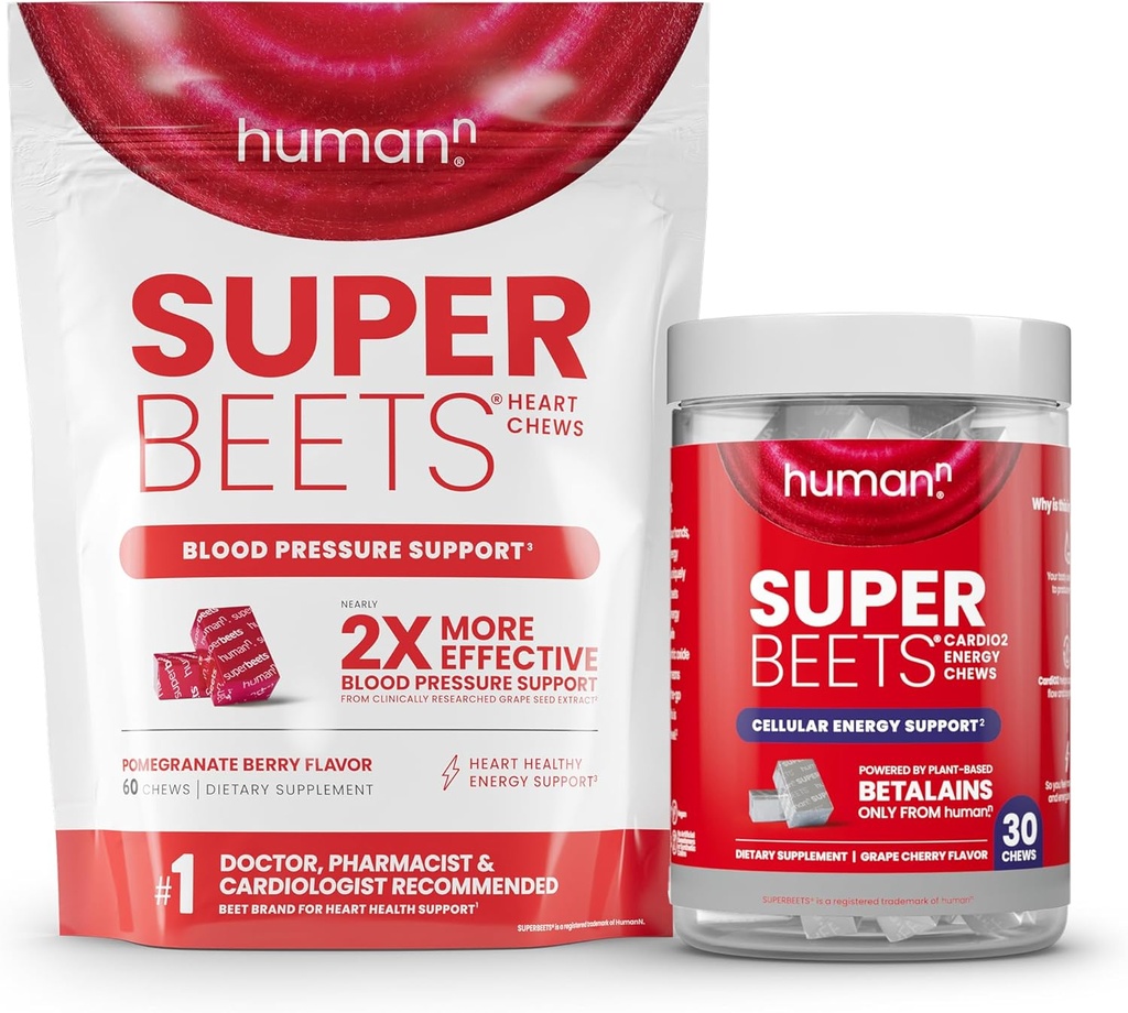 Ανθρώπινο SuperBeets καρδιά & CardiO2 μάσημα