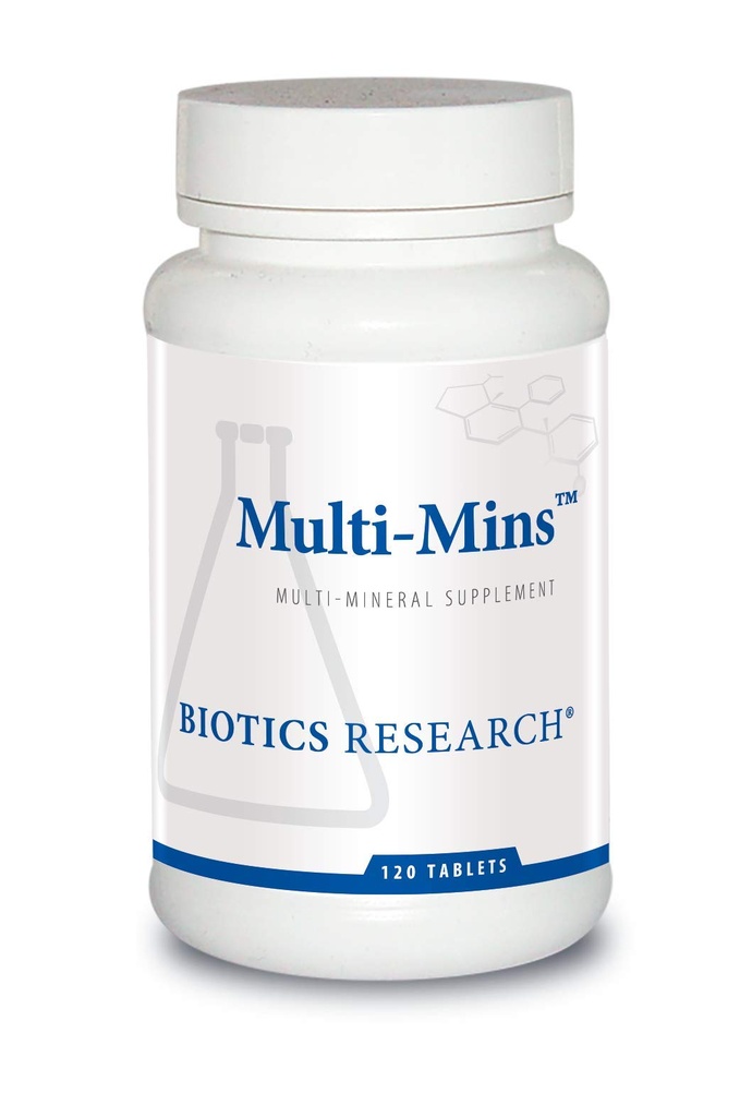 Biotics Research Multi-Mins (Poent Mineral Combination) Bioavailable Multi Mineral Supplement with Mineral Chelates and Whole Food Trace Minerals. Μαγνήσιο, Χρώμιο, Ιώδιο (120 δισκία)