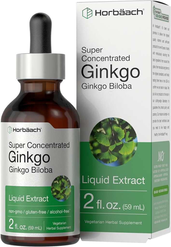 Horbäach Ginkgo Biloba Extract Liquid 2 fl oz 