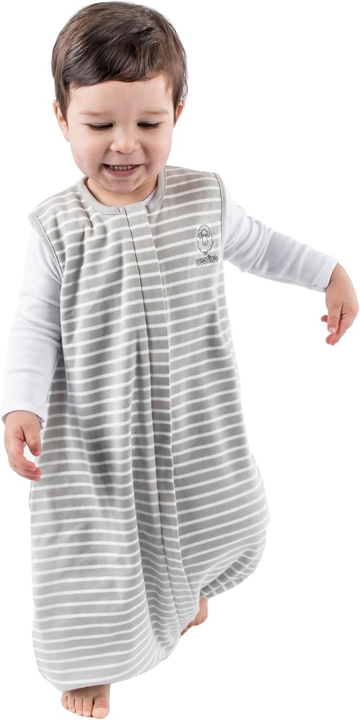 Woolino 4 Season Baby Sleep Bag με τα πόδια, Merino Wool και Organic βαμβάκι Walker Sleep Bag Sack, Toddler Sleep Bag, 18-36m, Gray