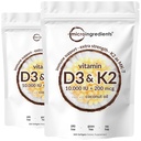2 Pack Βιταμίνη D3 10000 eu Plus K2 (MK-7) 200 mcg, 300 Virgin Coconut Oil Softgels 