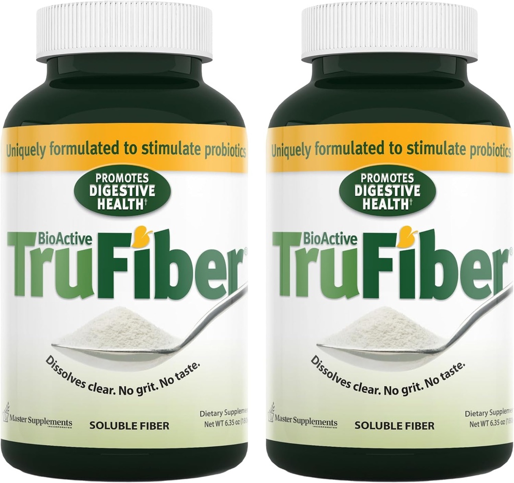 Master Συμπληρώματα TruFiber - 6,35 oz, πακέτο των 2 - Προβιοτικές Ίνες για να βοηθήσει στην ενίσχυση της ανάπτυξης των προβιοτικών - Υποστηρίζει Digestive Υγεία - Vegan, Χωρίς γλουτένη - 100 Σύνολο Υπηρεσίες