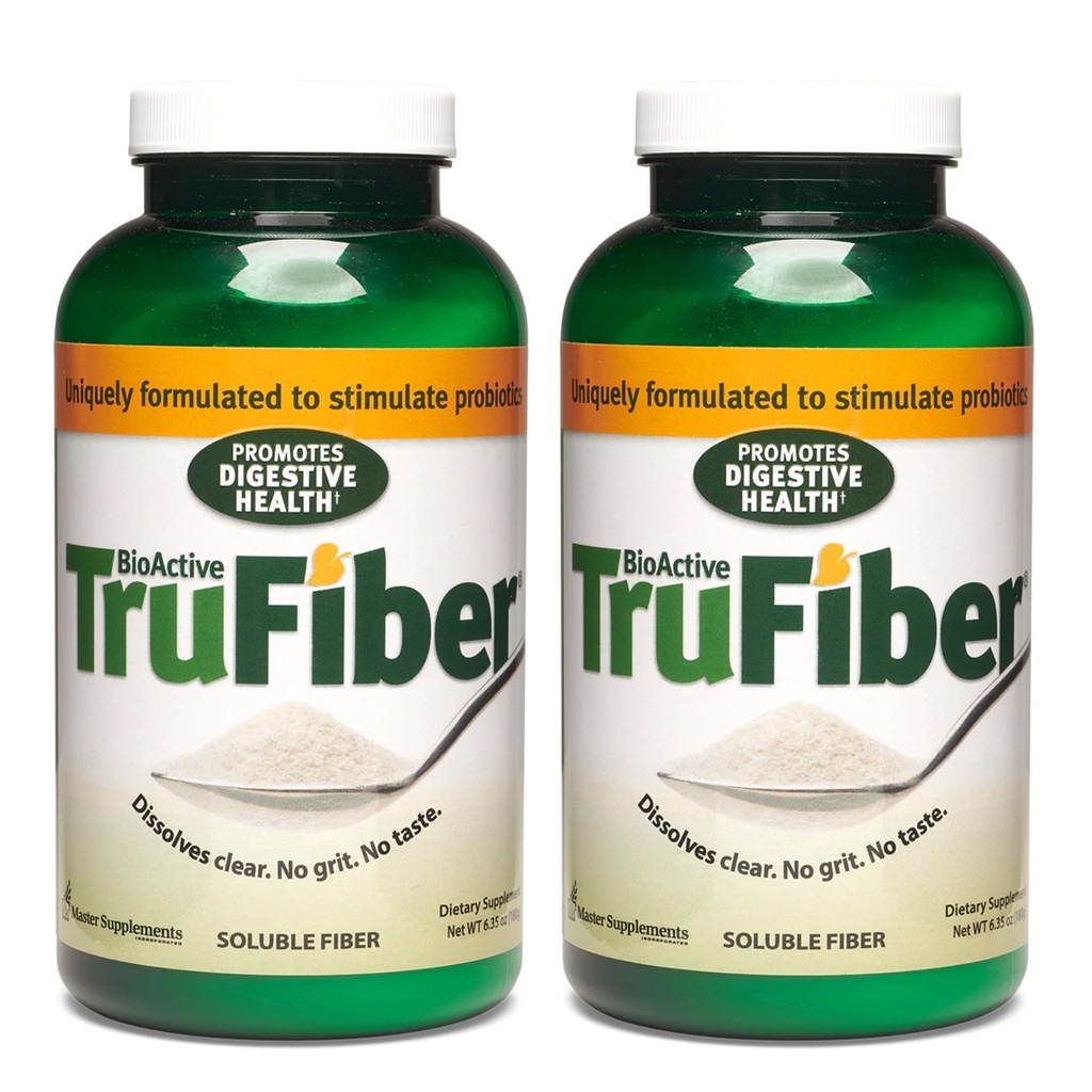 Master Συμπληρώματα TruFiber - 6,35 oz, πακέτο των 2 - Προβιοτικές Ίνες για να βοηθήσει στην ενίσχυση της ανάπτυξης των προβιοτικών - Υποστηρίζει Digestive Υγεία - Vegan, Χωρίς γλουτένη - 100 Σύνολο Υπηρεσίες