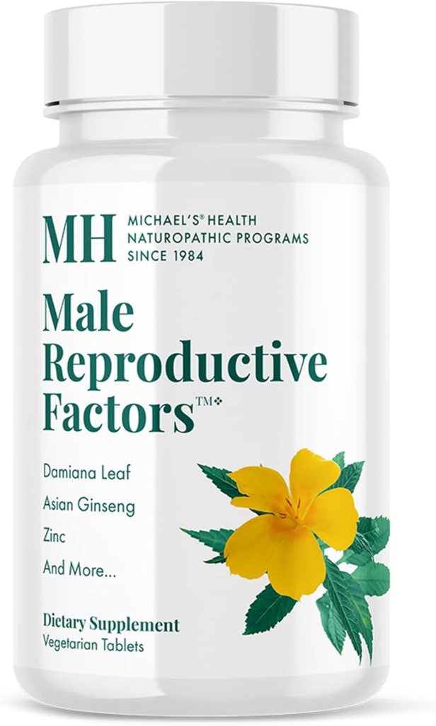 MICHAEL'S Health Naturopathic Programs Male Reproductive Factors - 60 Vegetarian Tablets - Nutrients to Support Male Fertility - Kosher - 40 Servings