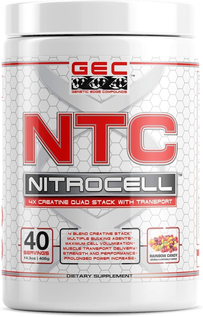 GEC NTC NITROCELL 4X CREATINE Quad Pack (Ουράνιο Τόξο Κάντυ)