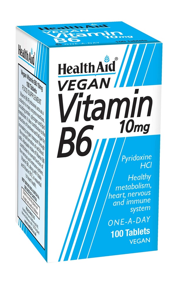 Health Aid Vitamin B6 (Pyridoxine HCl) 10mg 100 δισκία