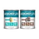 Σχεδιαστής Wellness, Σχεδιαστής Lite, Χαμηλή θερμίδα Φυσική πρωτεΐνη, προβιοτικές ίνες, βασικές βιταμίνες & ορυκτά, Vanilla Cupcake και σοκολάτα Cookies & Cream Bundle