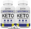 (2 Pack) Keto Thrive Keto ACV Χάπια 1275MG Keto Υποστήριξη Blend Κάψουλα Εναλλακτική για Keto ACV Gummies Formulated with Apple Cider Vinegar Extra Virgin Olive Oil Powder Green Tea Leaf 120 Κάψουλες