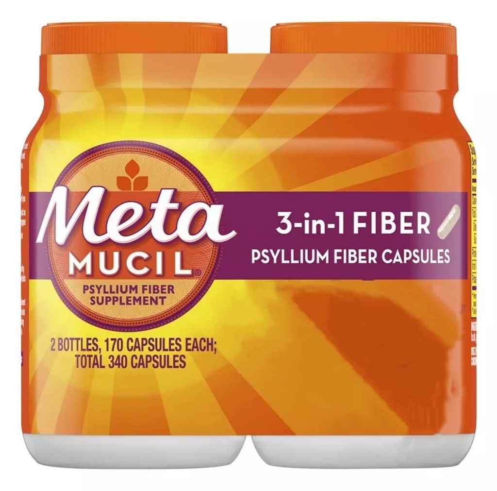 Metamucil Fiber Therapy for Regularity, Συμπλήρωμα ινών, 340 Κάψουλες