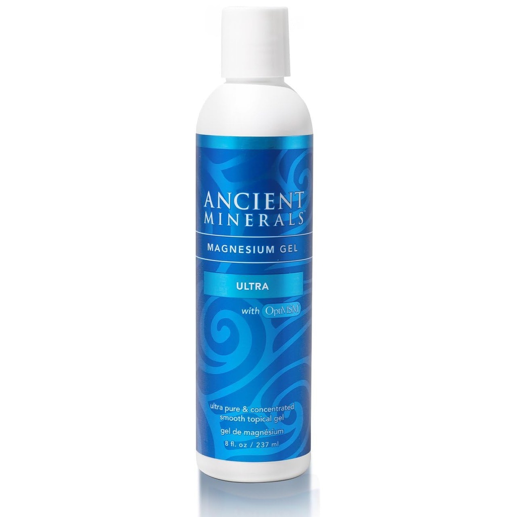 Αρχαία Ορυκτά Μαγνήσιο Gel Ultra με OptiMSM και Aloe Vera - Topical Μαγνήσιο Gel Formula με MSM που χρησιμοποιείται καλύτερα για μασάζ και Topical Application (8oz)