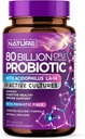 80 δισεκατομμύρια CFU Probiotic - Daily Digestive Gut Health Supplement for Men & Women - Lactobacillus acidophilus, Bifidobacterium & Prebiotics - Μη Γλουτένη & Γαλακτοκομικά, Ράφι-Stable - 30 Κάψουλες