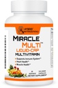MiracleMulti Liquid Multivitamin Capses for Men & Women - Ολοκληρωμένο πλήρες συμπλήρωμα βιταμίνης & ορυκτών τροφίμων με CoQ10, B12, 42 Superfood Enzyme - 120 Softgels