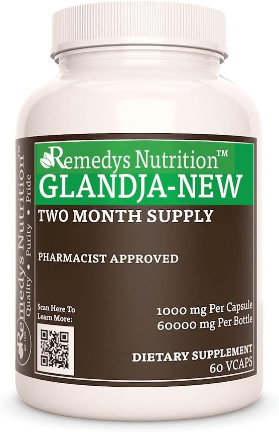 Remedy's nutrition GlandJa-New | 1,000 mg, 60 Vegan Capsules Proprietary Herbal Dietary Supplement