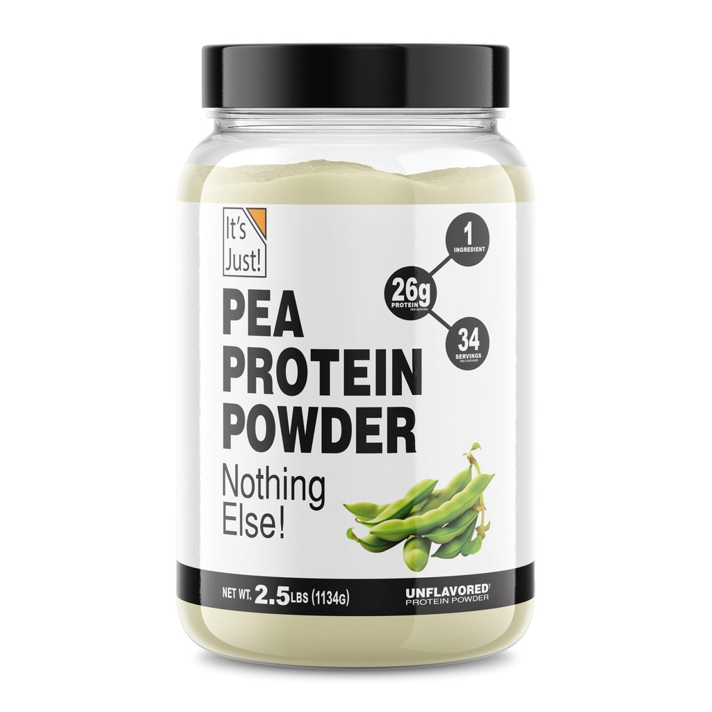 Είναι απλά! - 100% Πρωτεΐνη μπιζέλι, Vegan Plant Based, Καλλιεργείται στον Καναδά, Premium Quality, Smooth Texture, Χωρίς γλουτένη, Keto Friendly (2,5 Λίρες, Χωρίς γεύση)