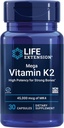 Life Extension Mega Vitamin K2 High Potency for Strong Bones, clinically Studied 45 mg K2 Dosage, Promotes Healthy Bone Density, Gluten-Free, Non-GMO, 30 Capsules