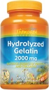 Thompson Hydrolyzed Gelatin 2000mg - Beef Gelatin Κάψουλες, Βοοειδή που προέρχονται από κολλαγόνο, πρωτεΐνη και ασβέστιο για γυναίκες και άνδρες, Ενισχυμένη απορρόφηση - 60 δισκία