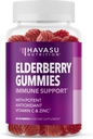 Sambucus Elderberry Gummies for Adults - Συμπλήρωμα Ανοσολογικής Υποστήριξης με Βιταμίνη C και Ψευδάργυρο - Ενισχυμένη Φόρμουλα για Καθημερινή Άμυνα - 60 Count, 1 Μήνα Προμήθεια, Berry Γεύση - Βολικό Ευεξία