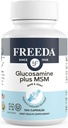 FREEDA Glucosamine MSM – Vegan Κοινή ευελιξία και κινητικότητα συμπλήρωμα – χορτοφαγική γλυκοσαμίνη χωρίς κέλυφος – Υποστηρίζει κοινή λειτουργία – τρίτο μέρος δοκιμαστεί – (100 κάψουλες)