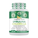 Βιολογικές κάψουλες Veda Spirulina & Chlorella, 1500mg, 300 Count - Spirulina Chlorella Κάψουλες με Super Green Αντιοξειδωτικά, Phycocyanin, Amino Acid - Ενισχύστε την Ανοσία, Ενέργεια, Υποστηρίξτε την Πέψη