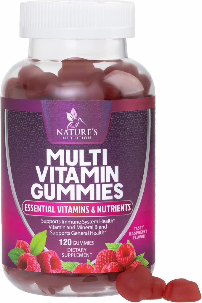 Multivitamin Gummies for Adult with Vitamins A, C, D, B12 - Gummy Multivitamins for Daily Nutritional Support with Vitamins & Minerals for Women & Men, Nature's Multi VIT Vitamin - 120 Gummies