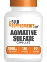 BulkSupplements.com Θειικά Αγκματίνης Κάψουλες - Συμπλήρωμα οξειδίου του αζώτου, Συμπλήρωμα Αγκματίνης - Χωρίς γλουτένη, 2 κάψουλες ανά υπηρεσία, 180 Count (πακέτο του 1)