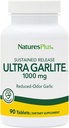 NaturesPlus Ultra Garlite 1000 mg - 90 Tablets - Reduced-Odor Garlic - Nutritional Support for Free-Radical Defense & Immune Health - Sustained Release - 90 Servings