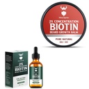 Biotin Beard Balm για τους άνδρες & Conditioning Beard Wax και Growth Beard Growth Oil με 2X συγκέντρωση Biotin για τους άνδρες, Hydrates & Thickens μαλλιά προσώπου