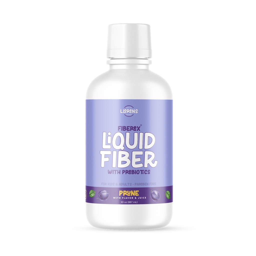 LLORENS ΦΑΡΜΑΚΟΤΕΧΝΙΚΗ Liquid Fiber 15 Grams Soluble Fiber, No Sugar, Regularity and Soft Stools - Prune Flavor - 30 FL oz