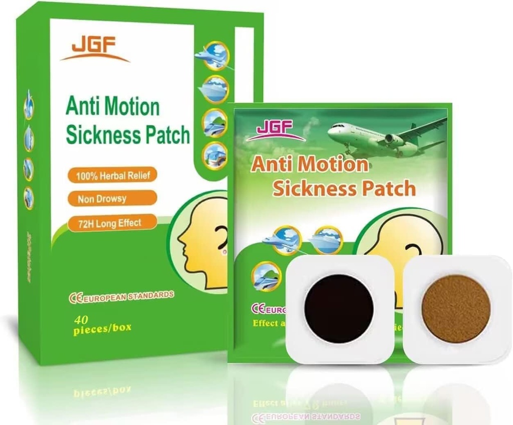 Motion Sickness Patches για Cruise Car, 40 Count Αδιάβροχο Μη Νυσταγμό Ταξίδι Απαραίτητα Κίνηση Ασθένεια Patche για ενήλικες και παιδιά