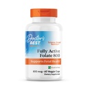 Γιατροί Best Fully Active Folate 800 με Quatrefolic, υποστηρίζει την υγεία του εμβρύου, μη ΓΤΟ, χωρίς γλουτένη, Vegan 60 Veggie Caps