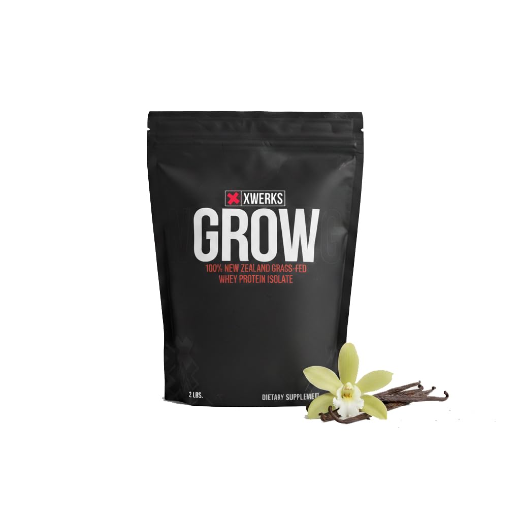 Xwerks Καλλιεργούν 100% New Zealand Grass Fed πρωτεΐνη ορού γάλακτος, 25g καθαρή απομονωμένη σκόνη πρωτεΐνης ανά υπηρεσία, όλα τα φυσικά Παλαιό και Κέτο φιλικό, χωρίς γλουτένη σόγια εύκολο να digest, βανίλια, 30 εξυπηρετούν
