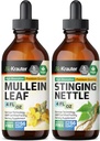 BIO KRAUTER Mullein Βάμμα 4 Fl. Oz. & Stinging Nettle Tincture 4 Fl. Oz.