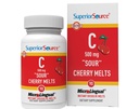 Superior Source Vitamin C 500 mg " Sour" τήξη κεράσι - Daily Vitamin Supplement Υποστηρίζει την Ανοσολογική Υγεία - Vitamin C Formula Aids Cell Health - 90 Υπογλώσσια Δισκία Διάλυσης