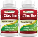 Best Naturals L-Citrulline 2000mg/serving - Μη ΓΤΟ - Χωρίς γλουτένη - 120 δισκία (120 Count (Pack of 2))
